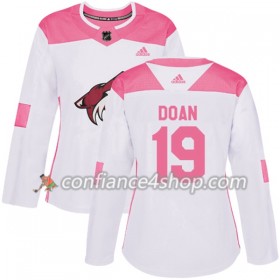 Adidas Maillot de Hockey Arizona Coyotes Shane Doan 19 2017-2018 Blanc Rose Fashion Authentic - Femme